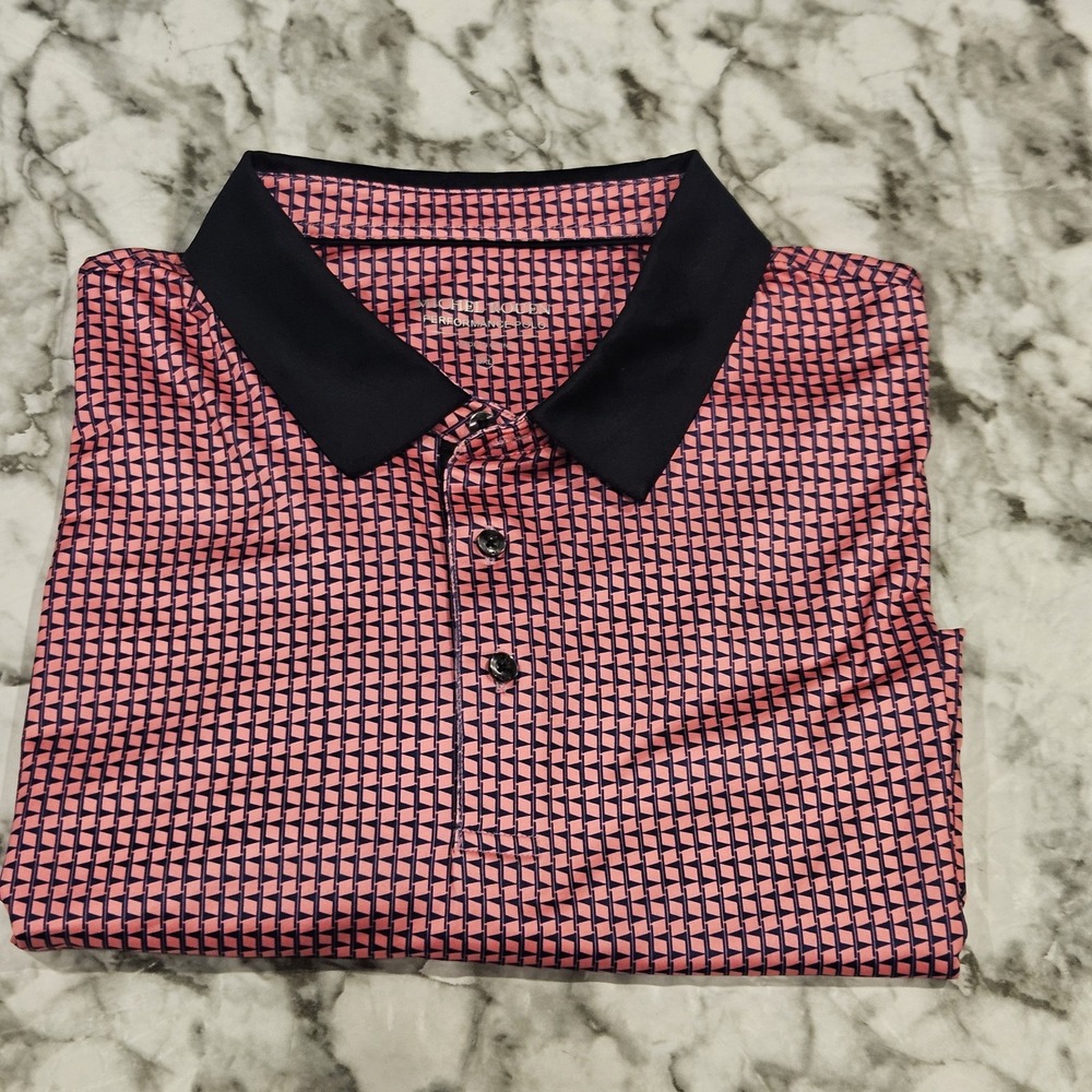 Mens 3XL Short Sleeve Shirt Michel Rouen  Performance Polo‎ Pink Blue Black AOP